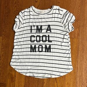 Altar'd State Black and White Striped Tee